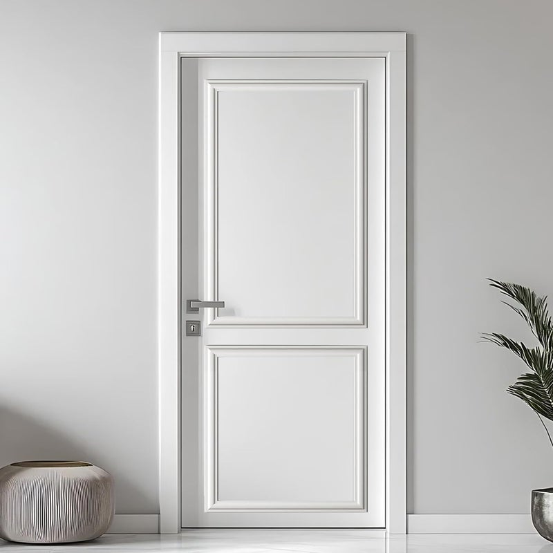 TRAIN2 ART 1 Set Peel and Stick Door Moulding Kit, Self-Adhesive Pre-Assembled Door Panel Trim for Wall Mirror Window Frame Decor (Top 22"x36" Bottom 22" x 24") - Image 1
